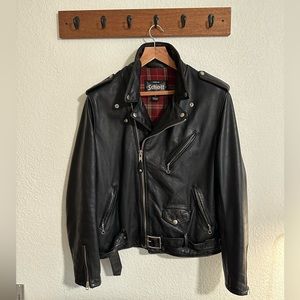 Schott 626VN Vintaged Leather Motorcycle Jacket XL NWOT